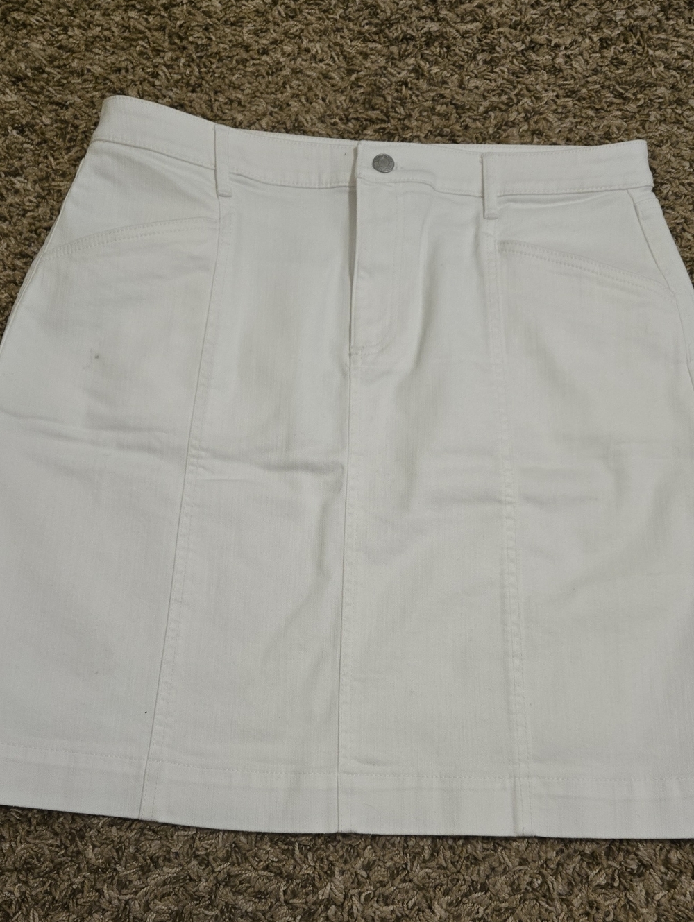 Talbots White Women’s A-Line Midi Skirt